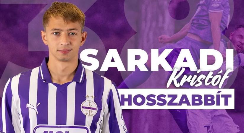 NB I: hosszabbított az Újpest saját nevelésű játékosa – hivatalos