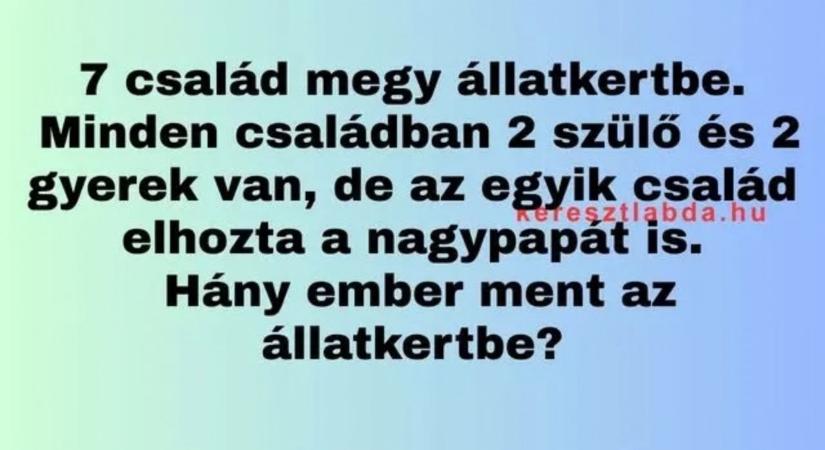 Napi matek feladat: Egyetlen rokon, akit mindenki kifelejt a végeredményből