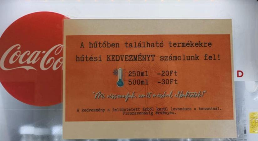 A ceglédi étterem fricskával vágott vissza a hűtési díjat felszámoló kisboltnak, jót nevettünk rajta