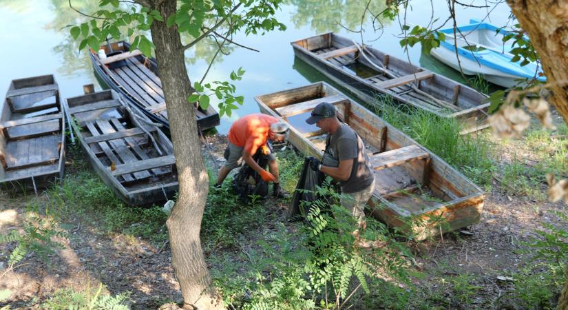 Horgászok szedték a szemetet a körtvélyesi holtágnál
