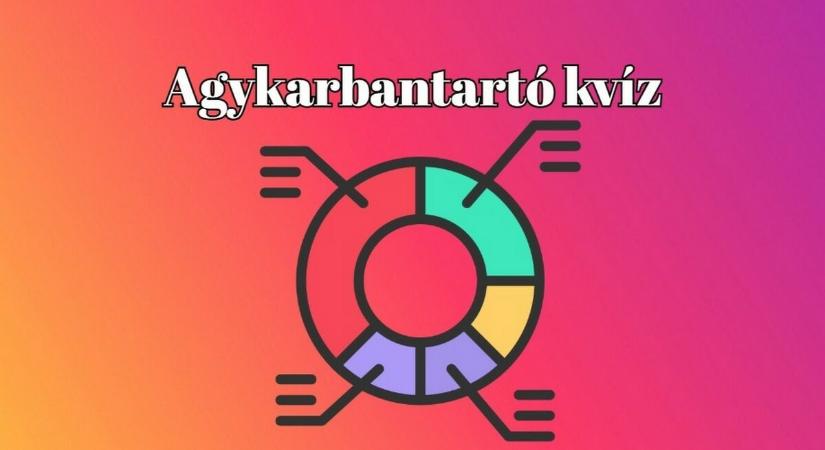 A játékosok 20 százaléka tudja csak az összes kérdésre a helyes választ - Napi agykarbantartó kvíz
