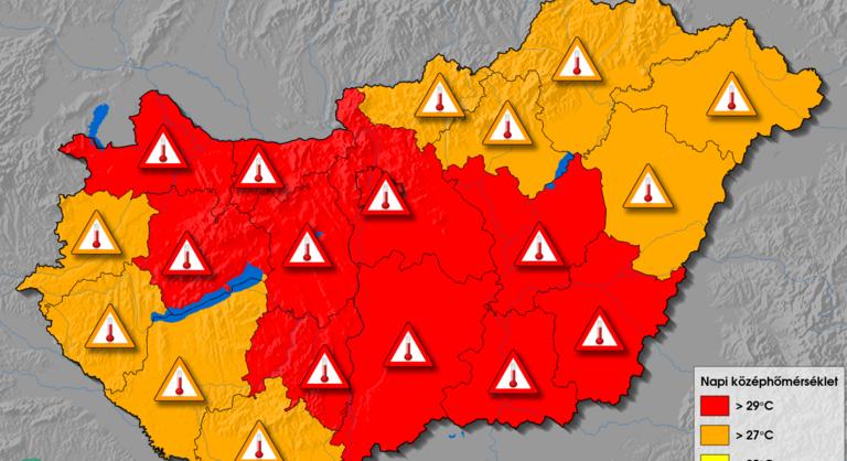 Figyelmeztetést adott ki a kormány, életbe lépett a harmadfokú hőségriasztás