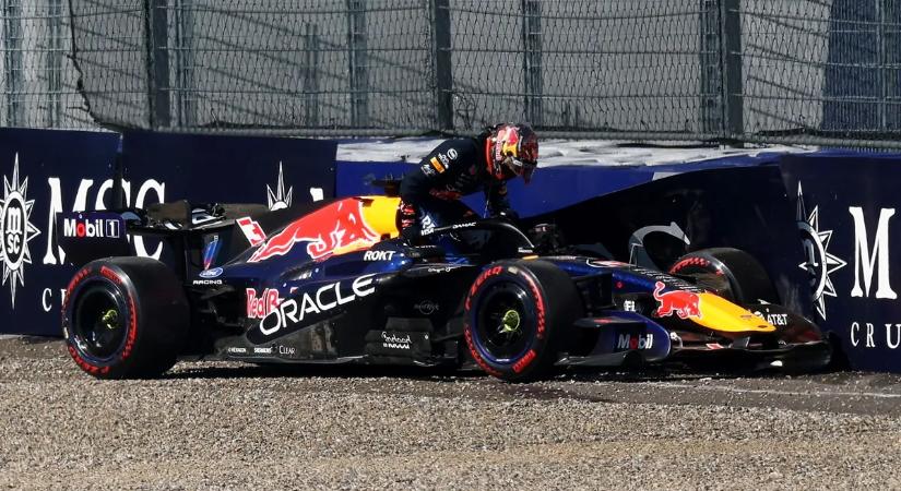 „Nem kellemes a falba csapódni" - Max Verstappen mosolyogva mesélt a balesetéről