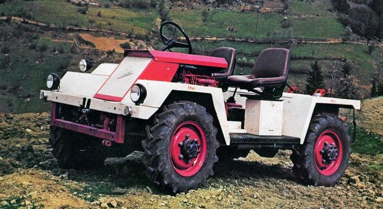 Murgash M45 bolgár traktor, amely a hegyoldalra készült