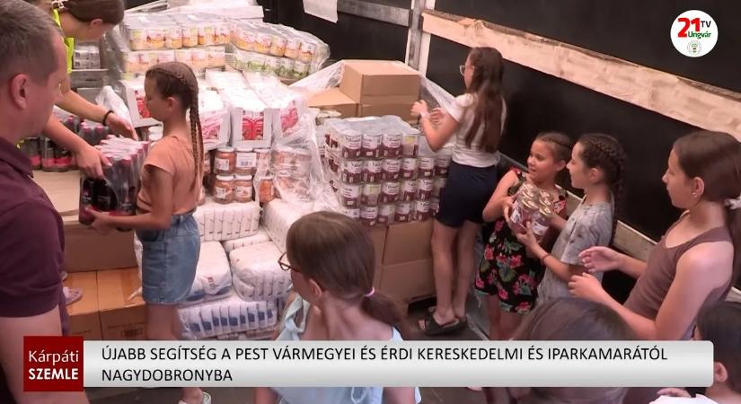 Újabb segítség a Pest Vármegyei és Érdi Kereskedelmi és Iparkamarától Nagydobronyba (videó)