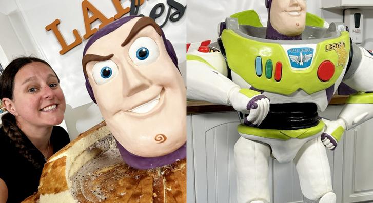 Életnagyságú Buzz Lightyear tortával rukkolt elő egy cukrásznő, ez már a végtelenbe és tovább kategória