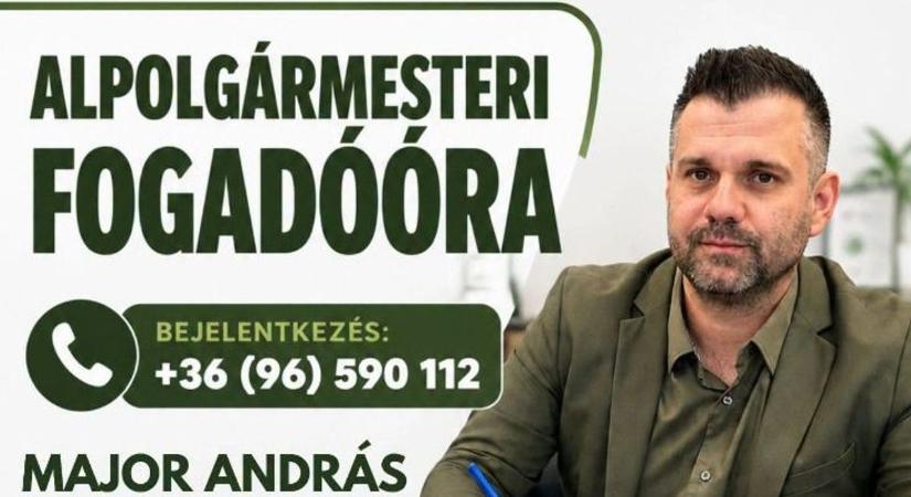 Csorna alpolgármestere fogadóórákat tart