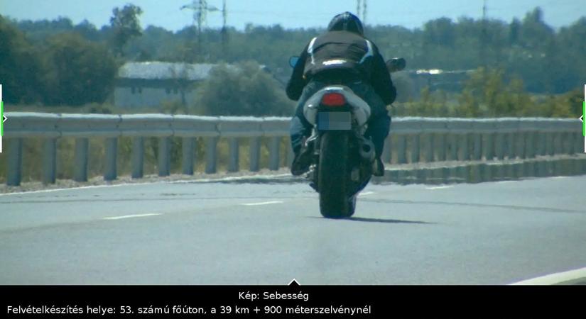 172 km/órával fotózta le a traffipax a motorost, komoly bírság lett a vége!