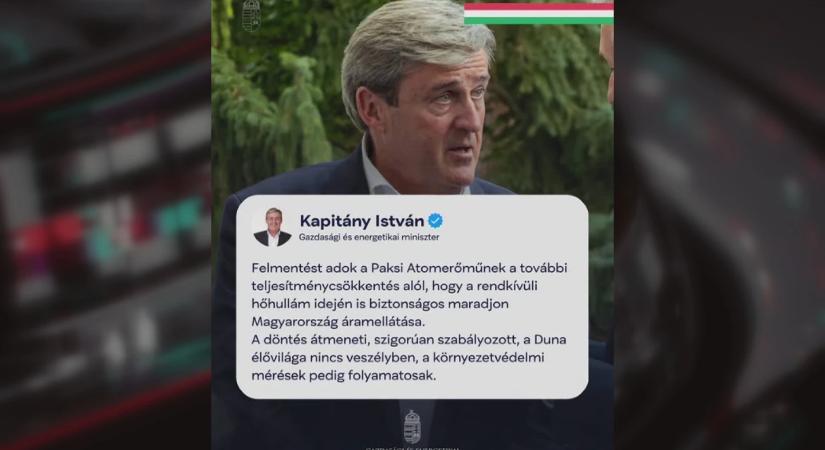 Rekord áramfogyasztás várható: feloldották a Paksi Atomerőmű korlátozását a hőség miatt