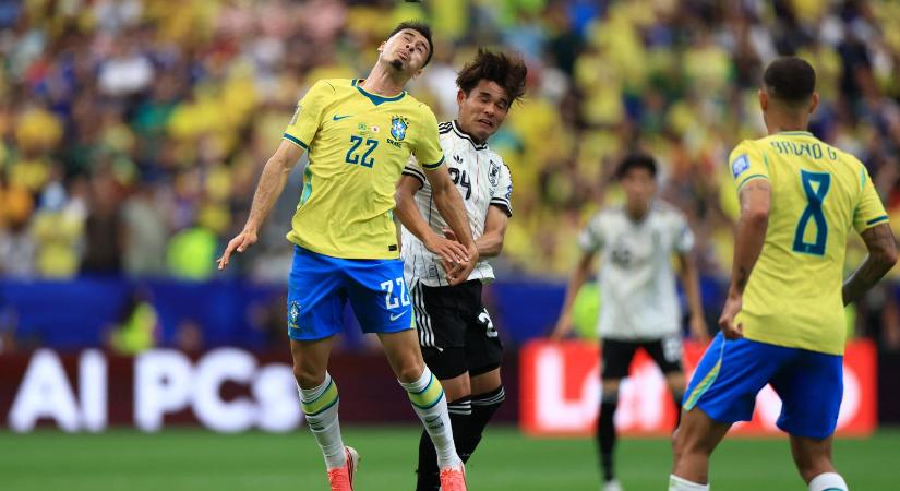 Egy 96. percben szerzett góllal ejtette ki Japánt Brazília