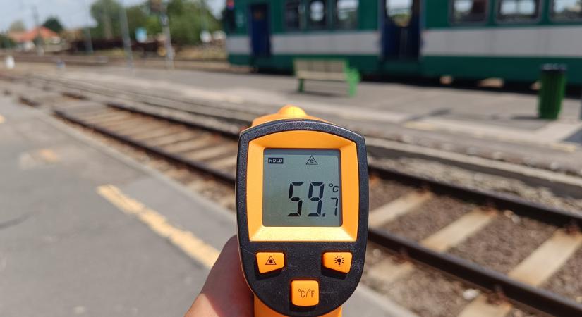 A poklok poklát éltük át a legforróbb napon a HÉV-en, 60 fokot mértünk egy ponton