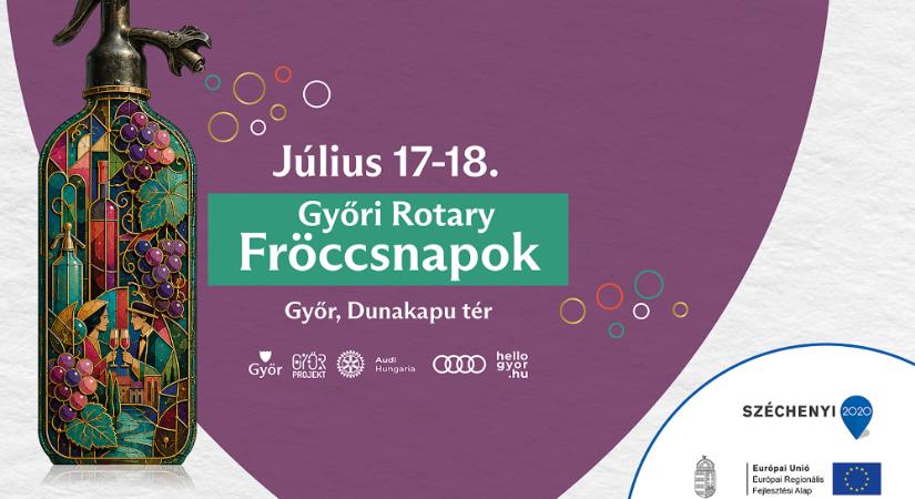 Fröccs, zene és jótékonyság vár mindenkit a Dunakapu téren: érkeznek a Győri Rotary Fröccsnapok