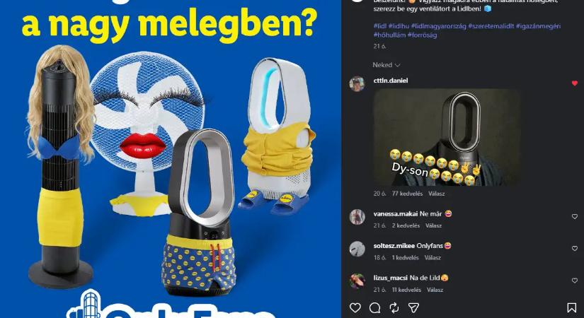 Bevállalós kampánnyal sokkol a Lidl: OnlyFans-paródiával hirdetik a nyári ventilátorokat