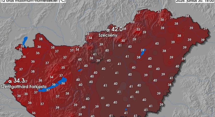 Hőség: hivatalossá vált a keddi abszolút hőmérsékleti rekord