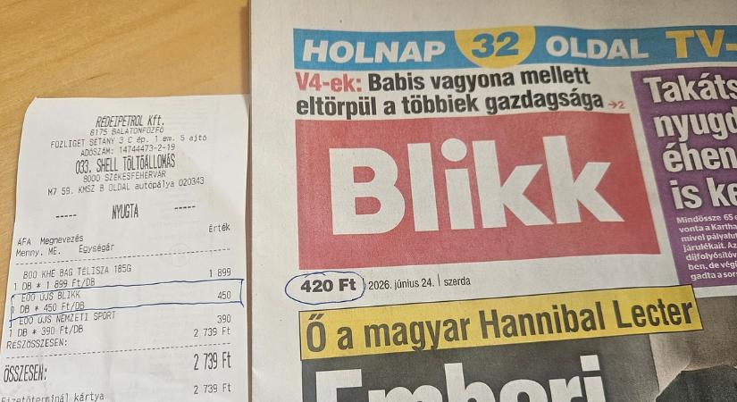 Túlszámlázták a Blikket a benzinkúton: drágábban adták olvasónknak a lapot