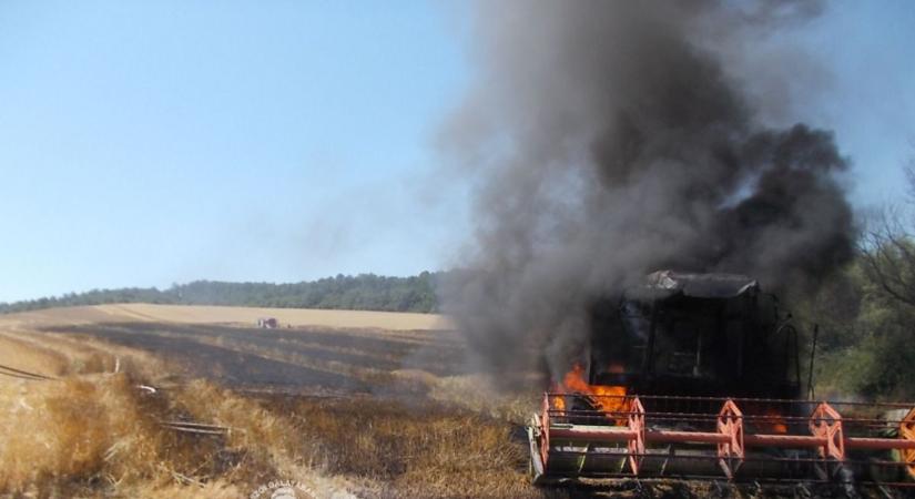 Lángtenger lett a búzatáblából, óriási erőkkel vonultak a tűzoltók