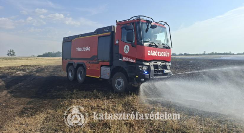 Közel száz hektáron pusztított a tűz Tiszafürednél
