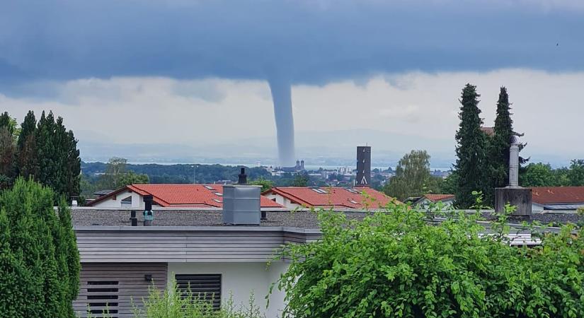 Óriási vízi tornádó alakult ki a Boden-tónál – videó