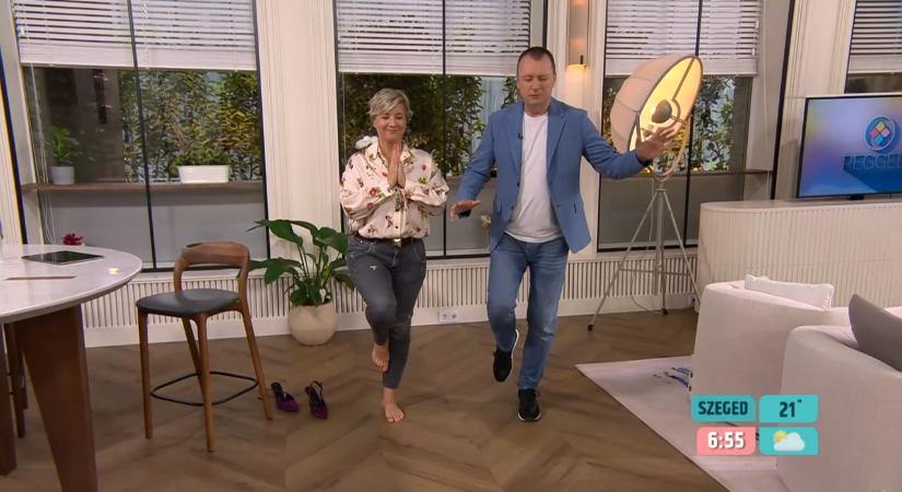 Ábel Anita és Szujó Zoltán is kipróbálta a japán egyensúlytesztet, amit bárki kipróbálhat otthon