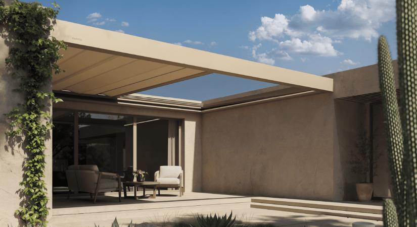 A modern ponyvás pergola – Miért fedezik fel egyre többen a lamellás rendszerek alternatíváját?