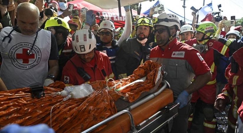 Csodával határos: nyolc napot töltött a romok alatt a venezuelai földrengés után egy férfi, élve mentették ki