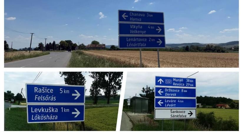Kétnyelvű közúti táblákat helyeztek ki Besztercebánya megyében