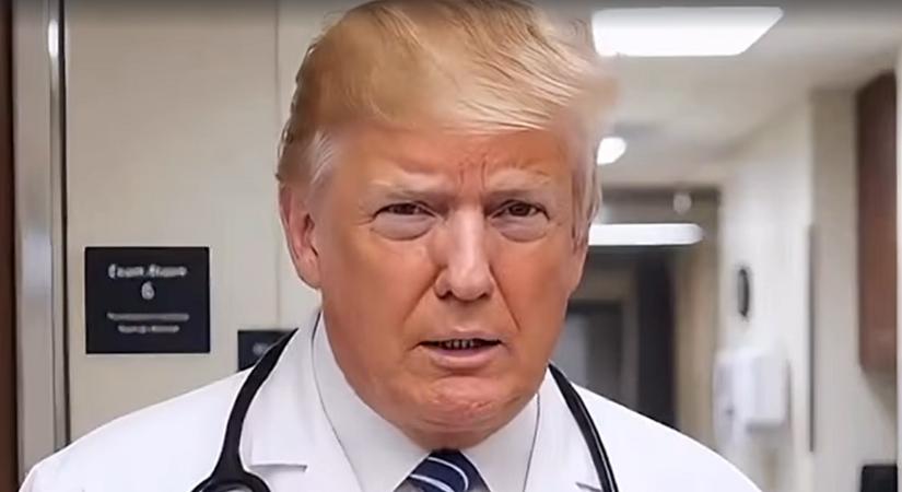 Donald Trump ismét rászabadult a mesterséges intelligenciára, orvosi köpenyben osztotta ki Hollywoodot