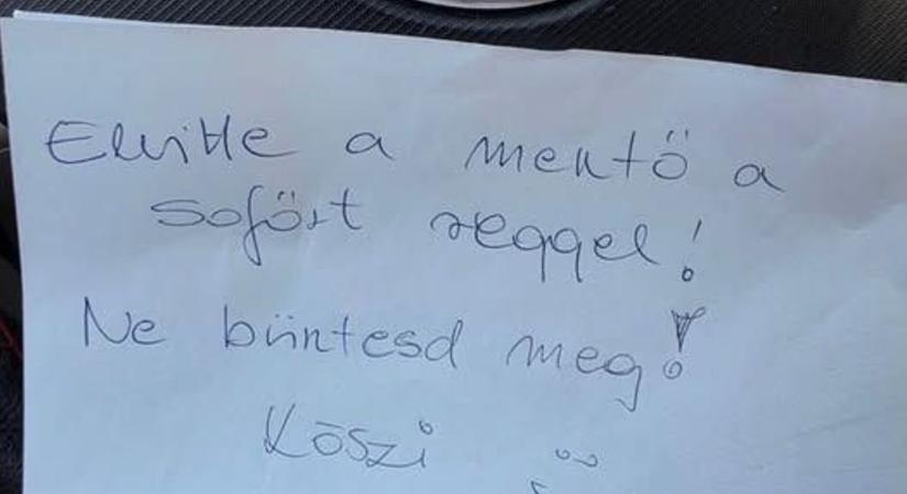 ”Jó érzés tudni, hogy vannak még ilyen kedves emberek” – szívmelengető cetlit hagytak egy parkoló autón a Pennynél