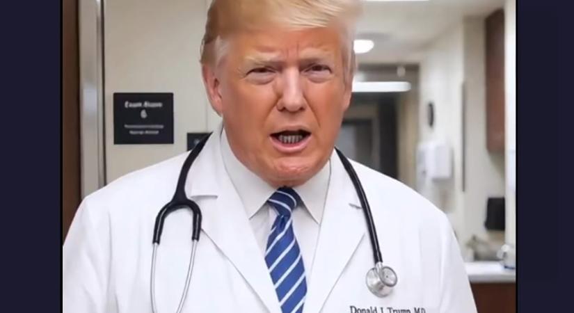 Trump bizarr AI-videót gyártott, amelyen Dr. Trumpként kigyógyítja legnagyobb hollywoodi kritikusait