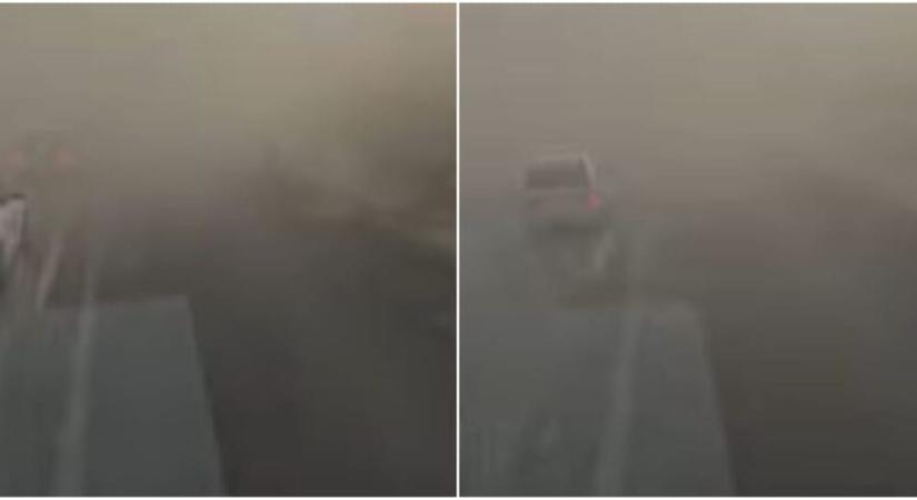 Porvihar tombolt az M1-esen (videóval)