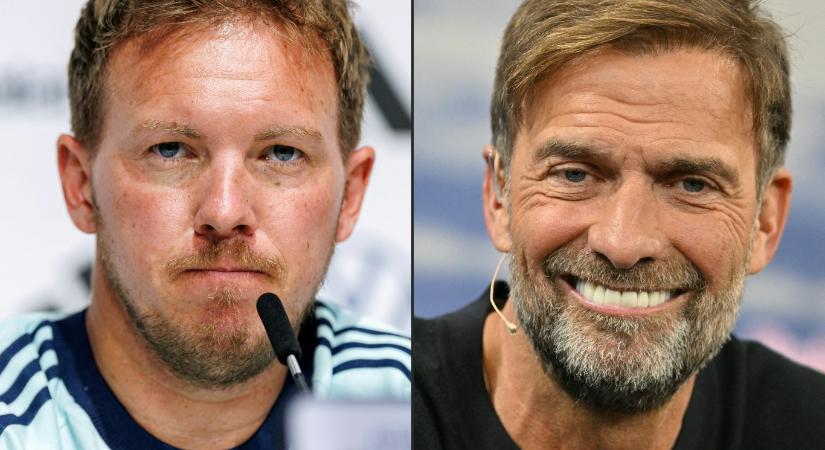 Julian Nagelsmann beletörődött, hogy mennie kell, de ennél izgalmasabb, hogy Jürgen Klopp lehet az utóda