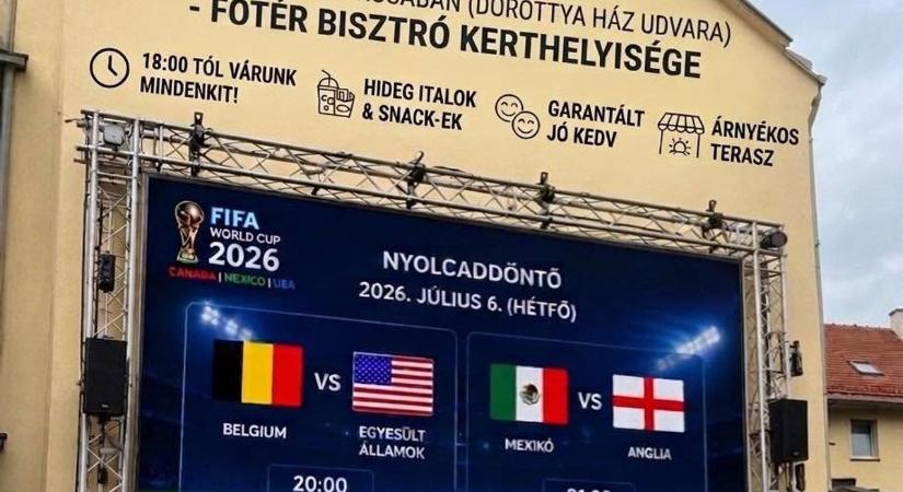 Végre lesz egy újabb hely Kaposváron, ahol óriáskivetítőn lehet nézni a vb-meccseket