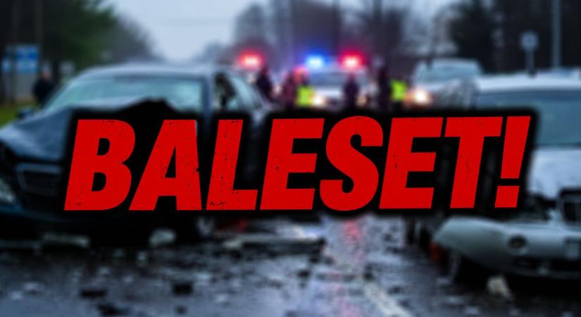 Baleset: karambol történt Kemecsénél!
