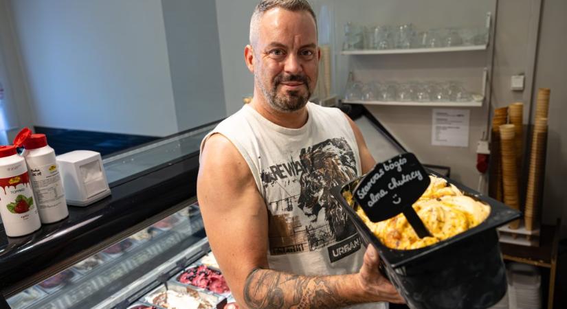 Csülkös fagyi gyilkos chilivel – a hentes gyümölcseit méri a tatabányai cukrász