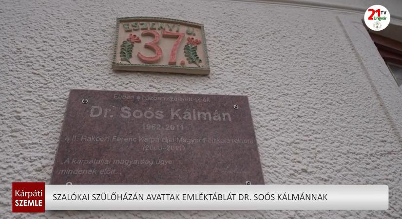 Szalókai szülőházán avattak emléktáblát Dr. Soós Kálmánnak (videó)