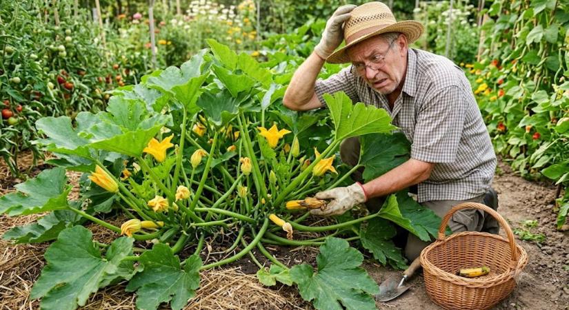 A tökfélék júliusi drámája: virág van, levél van, termés mégis alig