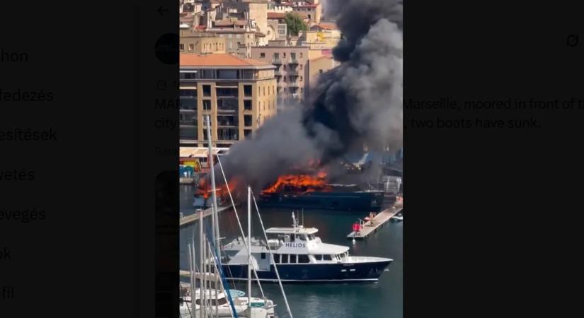 Két hajó kigyulladt Marseille-ben, 14-en megsérültek