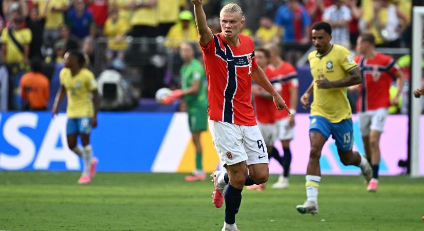 Norvégia jutott a futball-világbajnokság negyeddöntőjébe, Erling Haaland 12 perc alatt elintézte Brazíliát