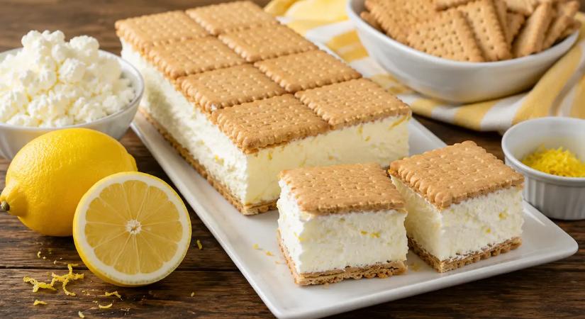 Citromos-túrós kekszes sütemény recept