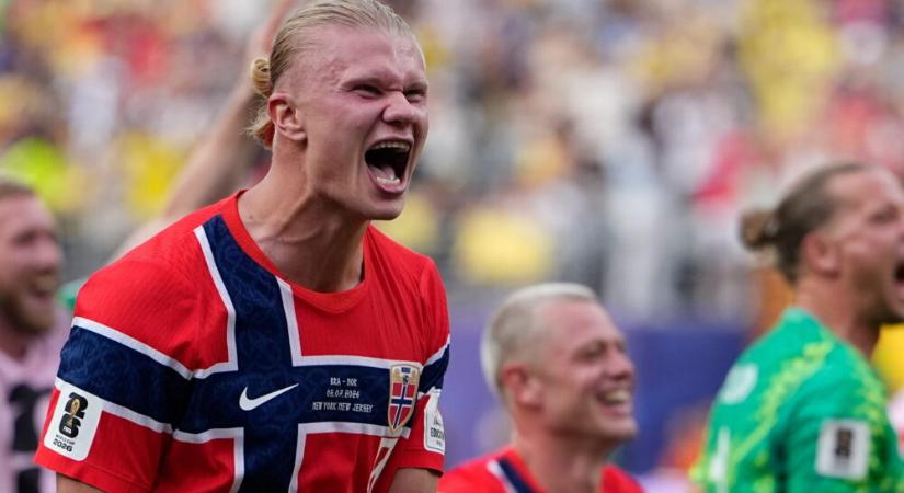 Haaland duplájával Norvégia kiejtette Brazíliát