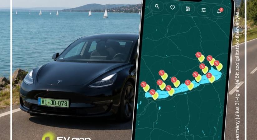 Tölts olcsón a Balatonnál EV.app-pal