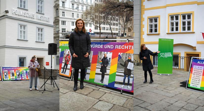 A magyar és a lengyel kormányzati homofóbia ellen tiltakoznak Bécsben