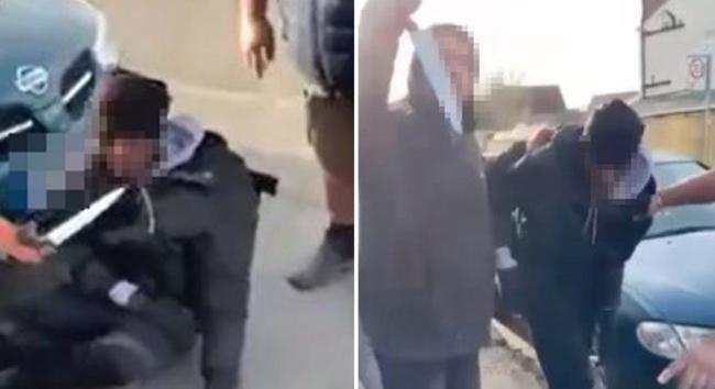 Hatalmas késsel támadt egy gyerekre a 13 éves fegyveres rabló, de nagyon pórul járt – videó