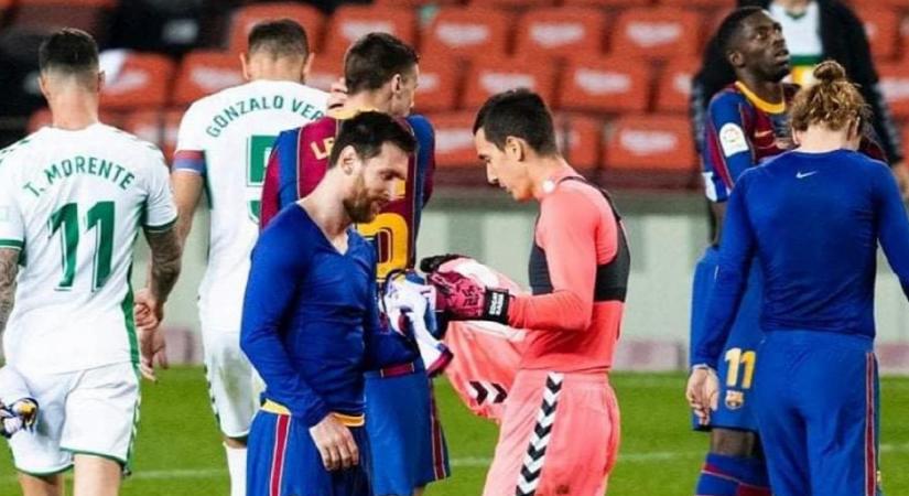 Meglepődött a kiscsapat kapusa, amikor meglátta, mit akar tőle Lionel Messi - videó
