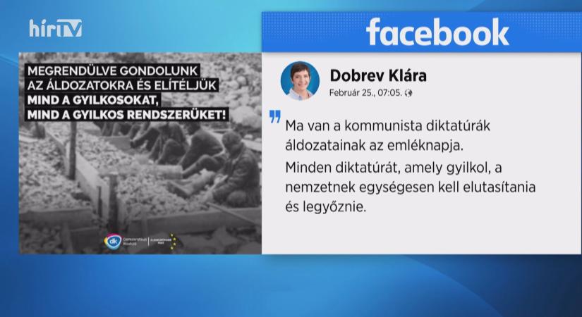 Dobrev Klára a diktatúráról posztolt