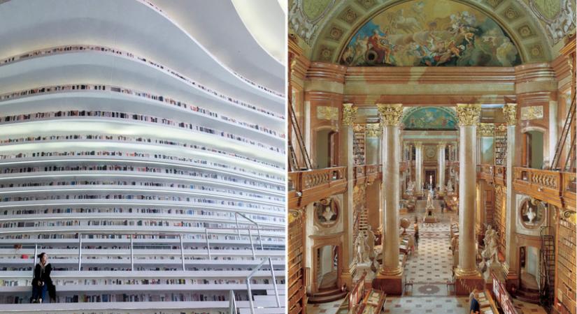 A világ legelképesztőbb könyvtárai: akár egy űrbéli építmény, olyan a kínai Tiencsinben található