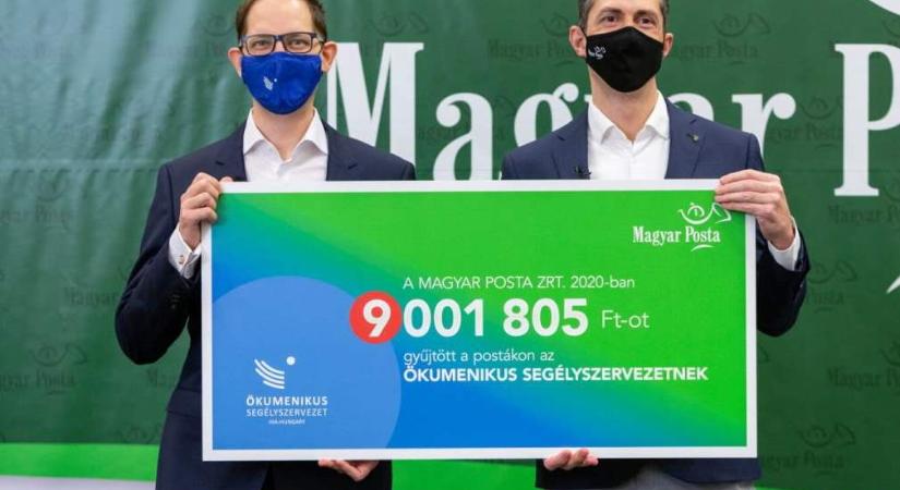 9 milliós adomány a Magyar Postától az Ökumenikus Segélyszervezetnek