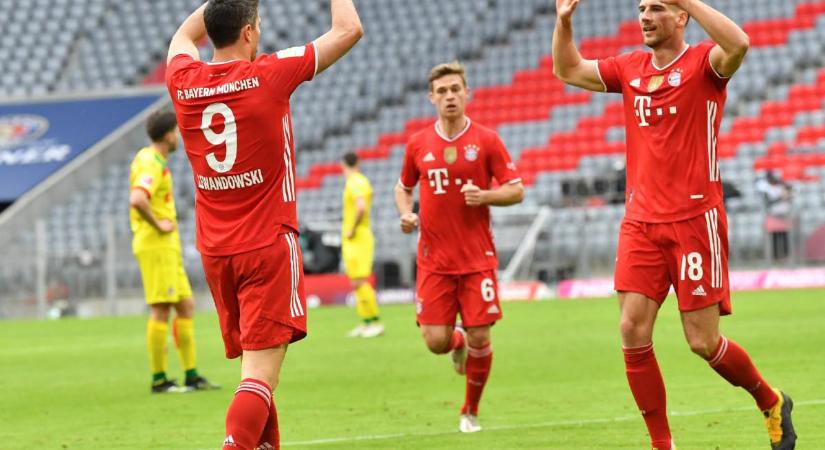 Bundesliga: Lewandowski és Gnabry duplázott, hengerelt a Bayern