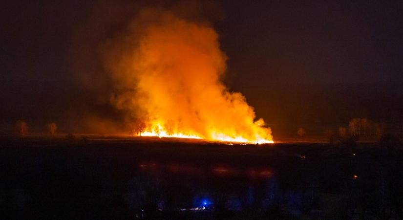 Eloltották a fonyódi nádtüzet, 120 hektáron égett le a terület
