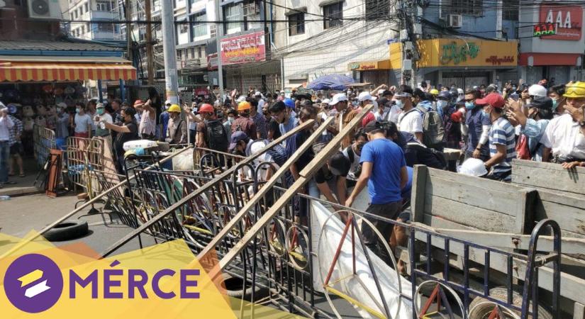 Legalább hét tüntető meghalt miután a rendőrség tüzet nyitott rájuk Mianmarban